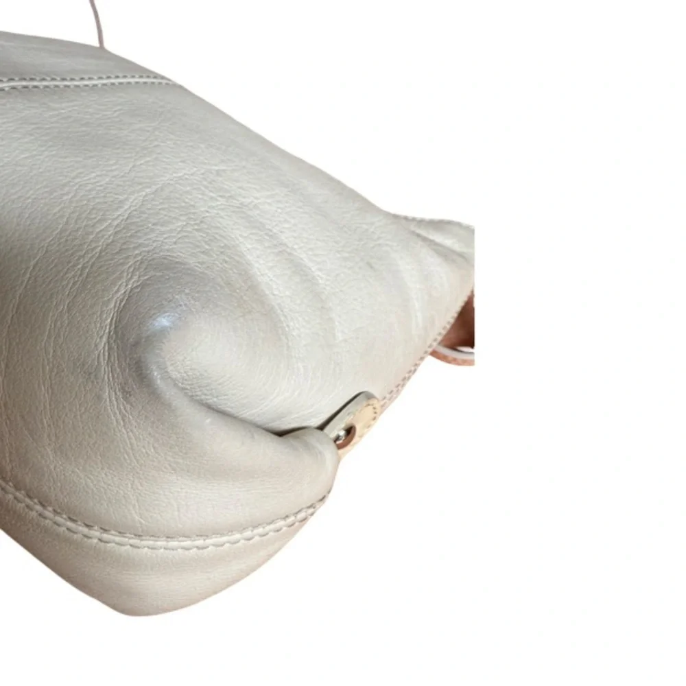 Coach Cream Crossbody Bag with Logo Tag